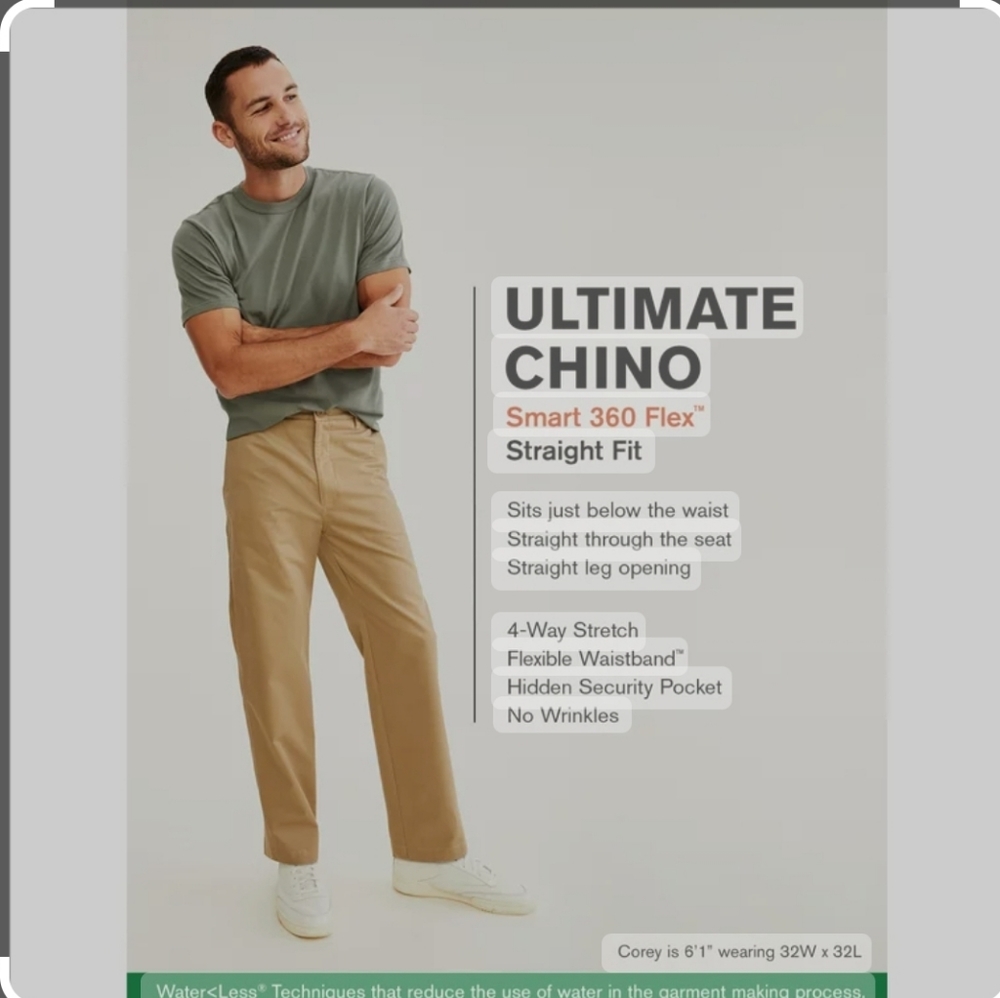 Dockers Straight Fit Ultimate Chinos - Mens Navy Color - Picture 4 of 5